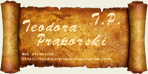 Teodora Praporski vizit kartica